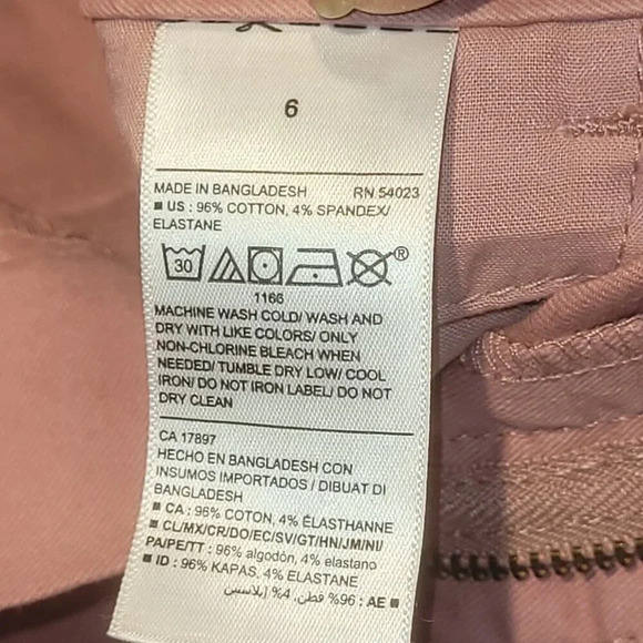 Old Navy Pixie Pink Straight Leg Stretch Women's Pants Size 6 - Picture 7 of 9